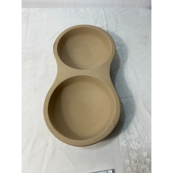 Pampered Chef Double Egg Cooker Stoneware Ceramic Microwave Safe - Picture 1 of 3